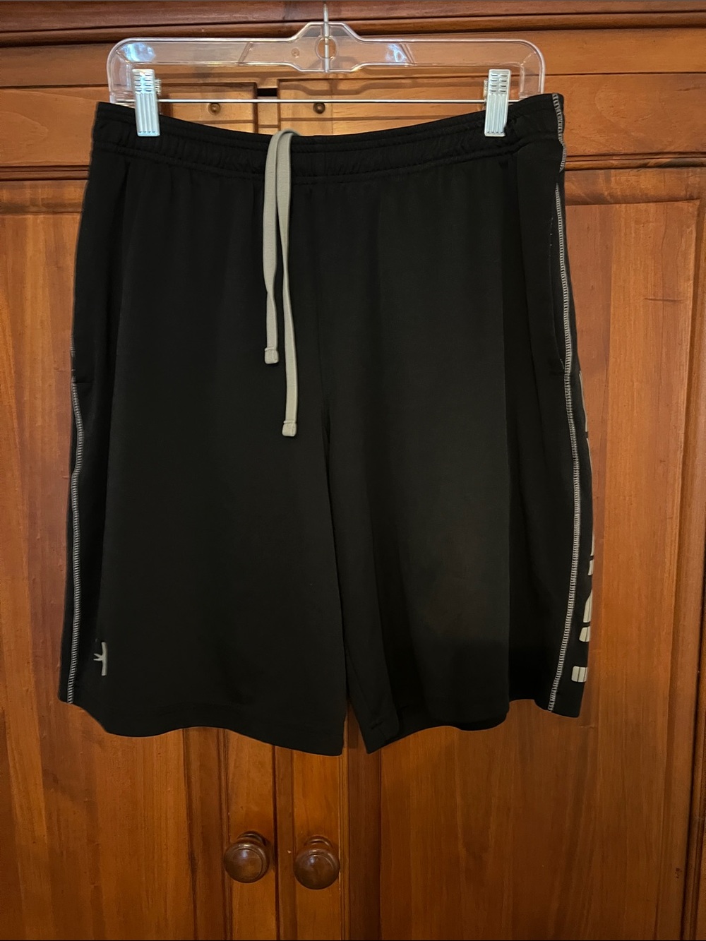 Under Armour Black Athletic Shorts with Gray Drawstring